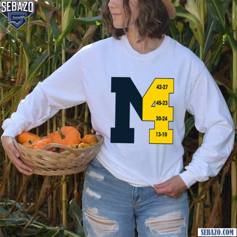 Michigan Wolverines Football 4Th Straight Victory Shirt long sleeved