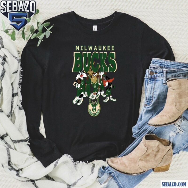 Milwaukee Bucks Looney Tunes Nba Basketball Shirt long sleeved