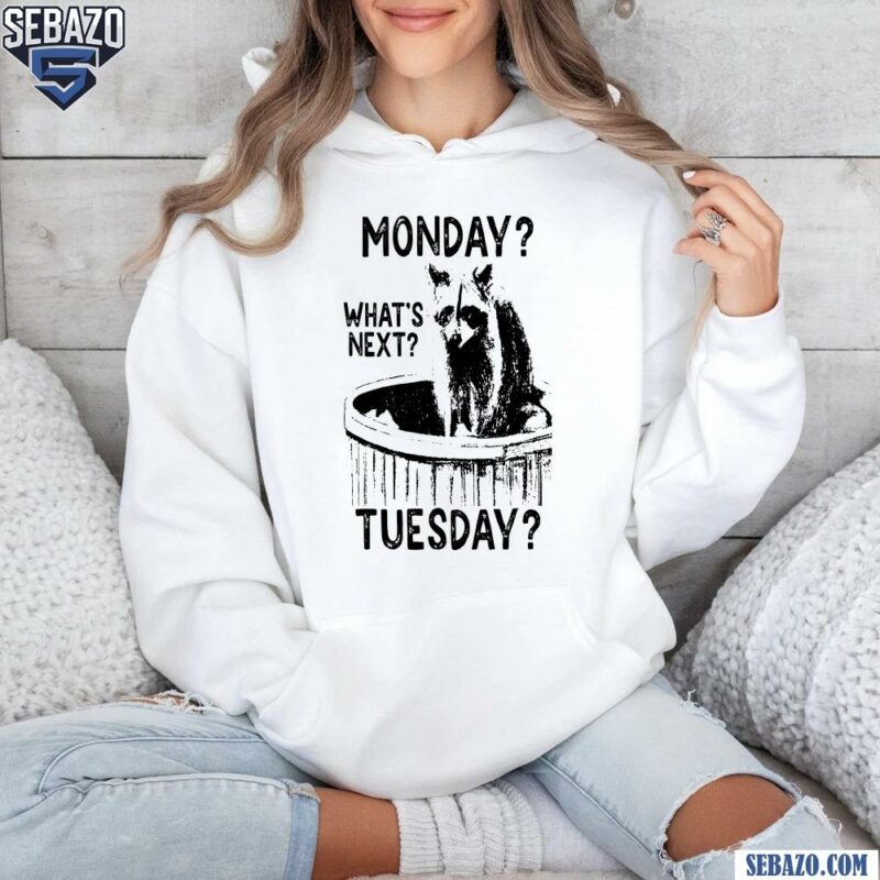 Monday Whats Next Tuesday Funny Raccoon Meme Shirt hoodie