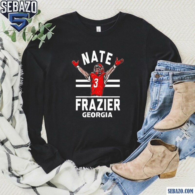 Nate Frazier 3 Georgia Bulldogs Football Players Shirt long sleeved