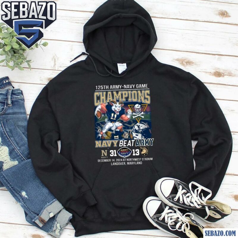 Navy Beat Army 125Th Army Navy Game Champion Shirt hoodie