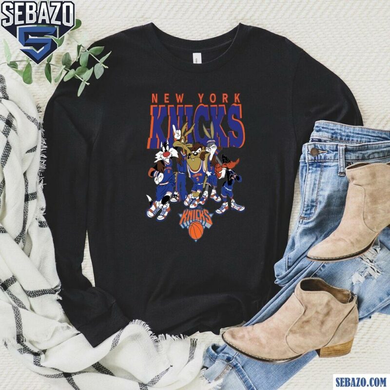 New York Knicks Looney Tunes Nba Basketball Shirt long sleeved