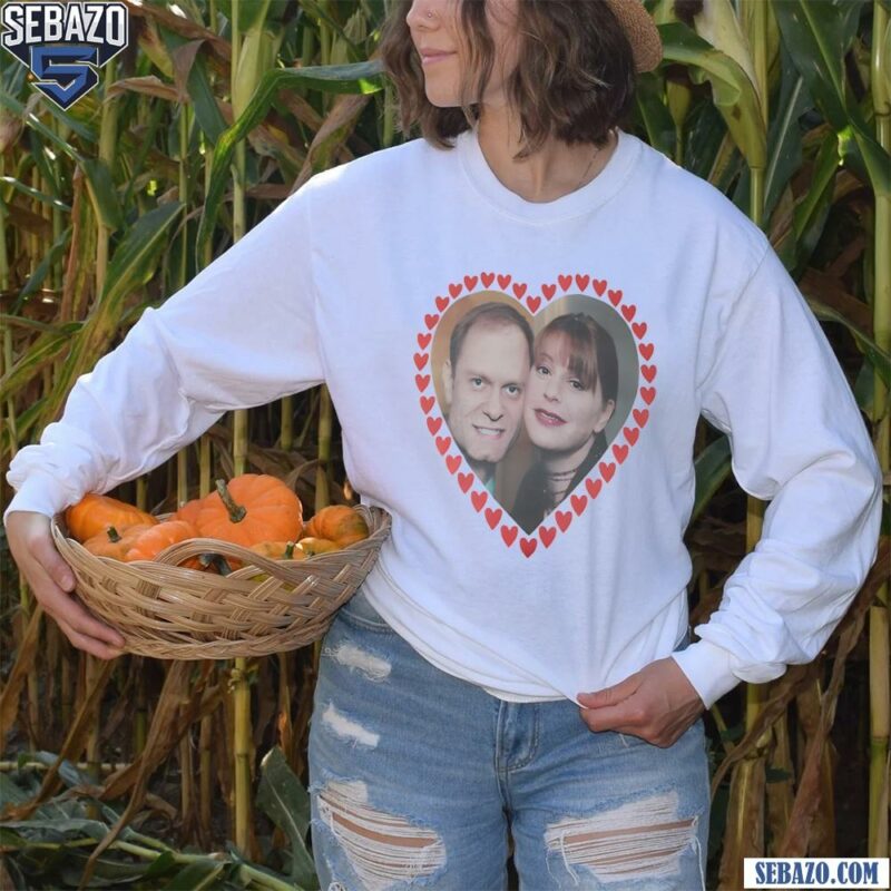 Niles And Daphne Frasier Heart Photo Shirt long sleeved