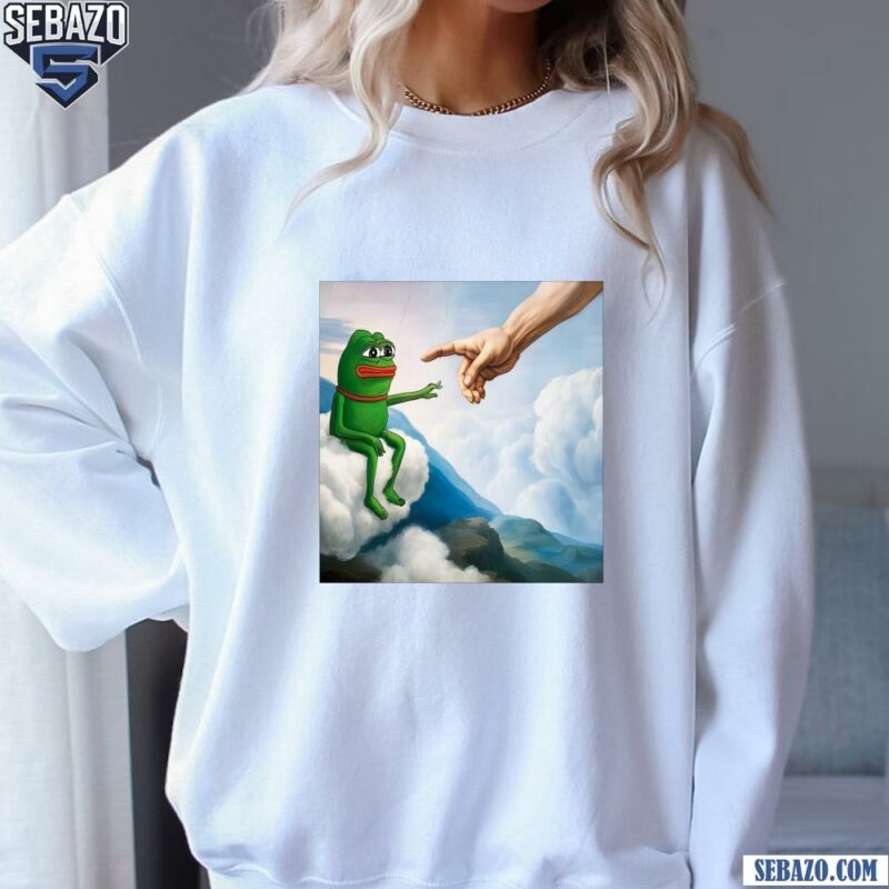 Pepe Token With Hand Funny Meme Shirt sweatshirt