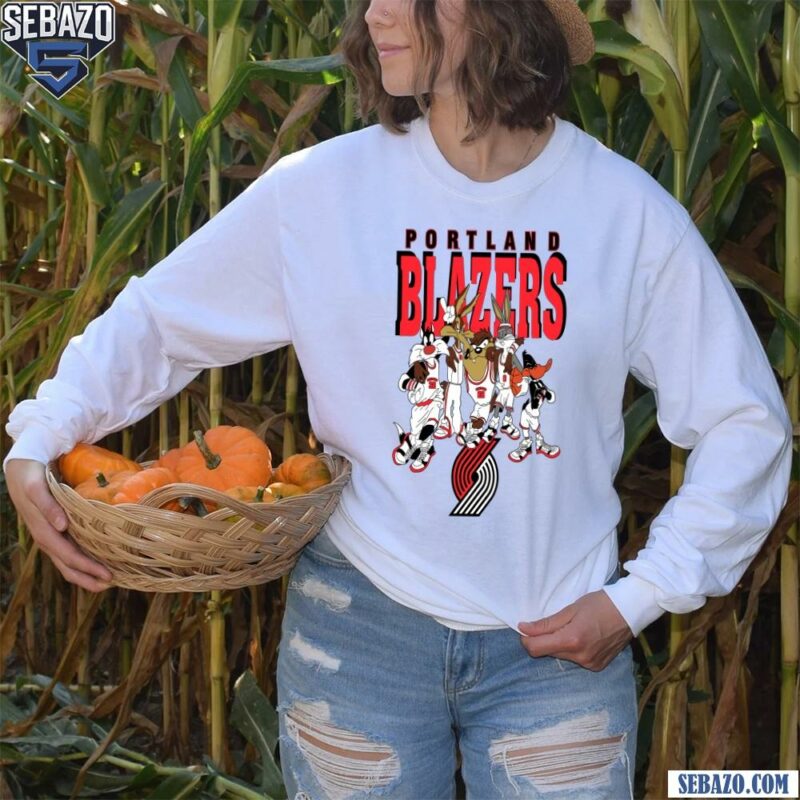 Portland Trail Blazers Looney Tunes Nba Basketball Shirt long sleeved