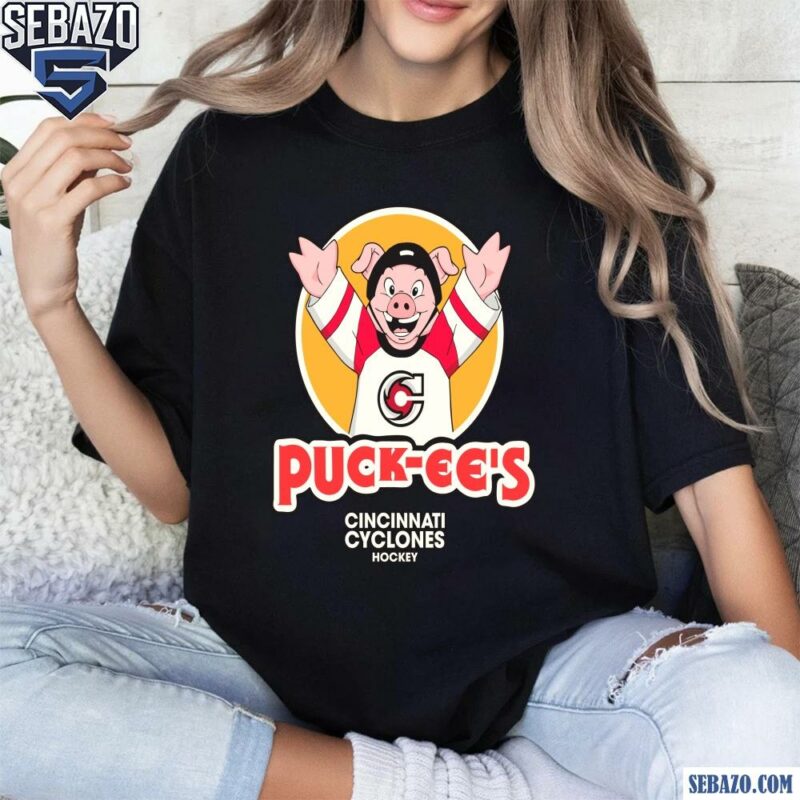 Puck Ees Cincinnati Cyclones Hockey Puckchop Mascot Shirt t-shirt