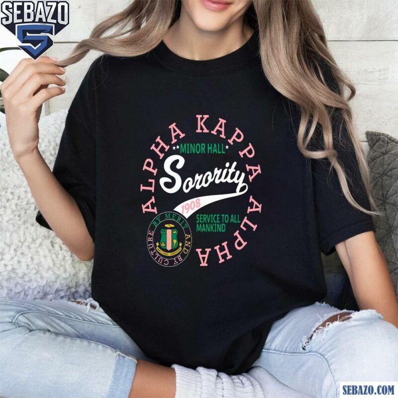 Retro Alpha Kappa Alpha Minor Hall Sorority 1908 Shirt t-shirt