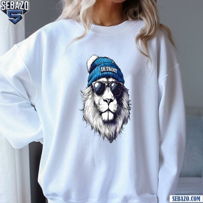Retro Detroit Lion Football Big Face Logo Mascot Shirt sweatshirt