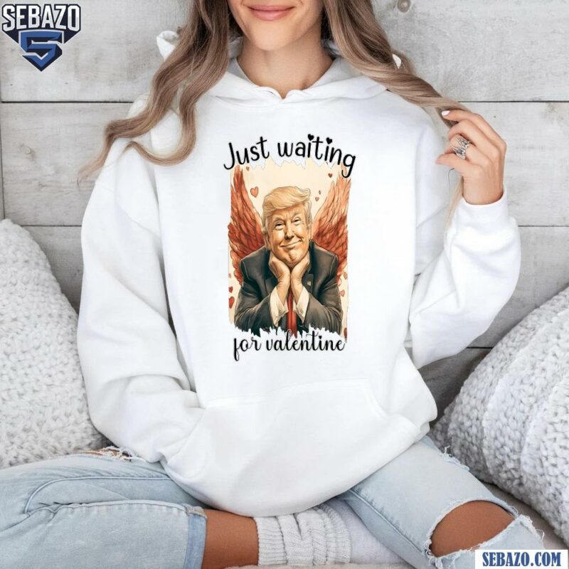 Retro Just Waiting For Valentine Angel Trump Shirt hoodie