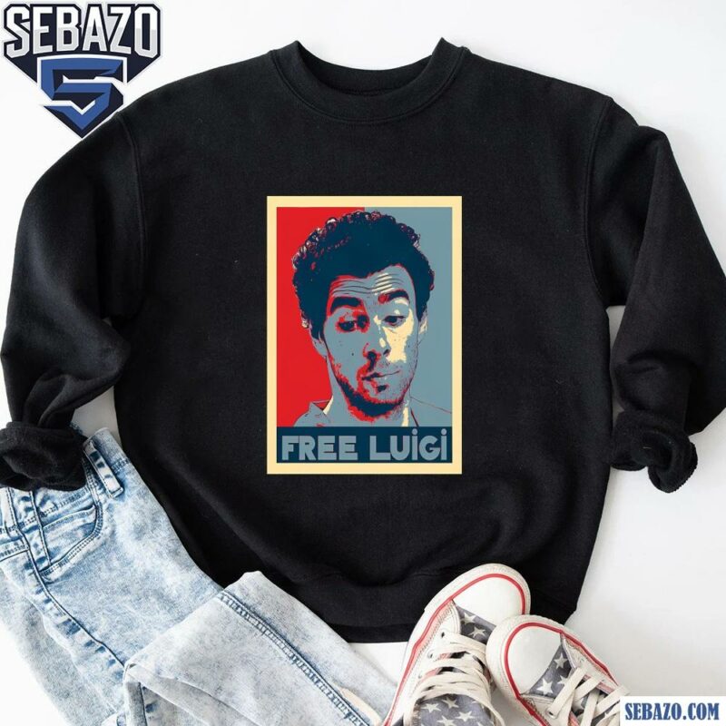 Retro Luigi Mangione Mugshot Fold Hero Shirt sweatshirt