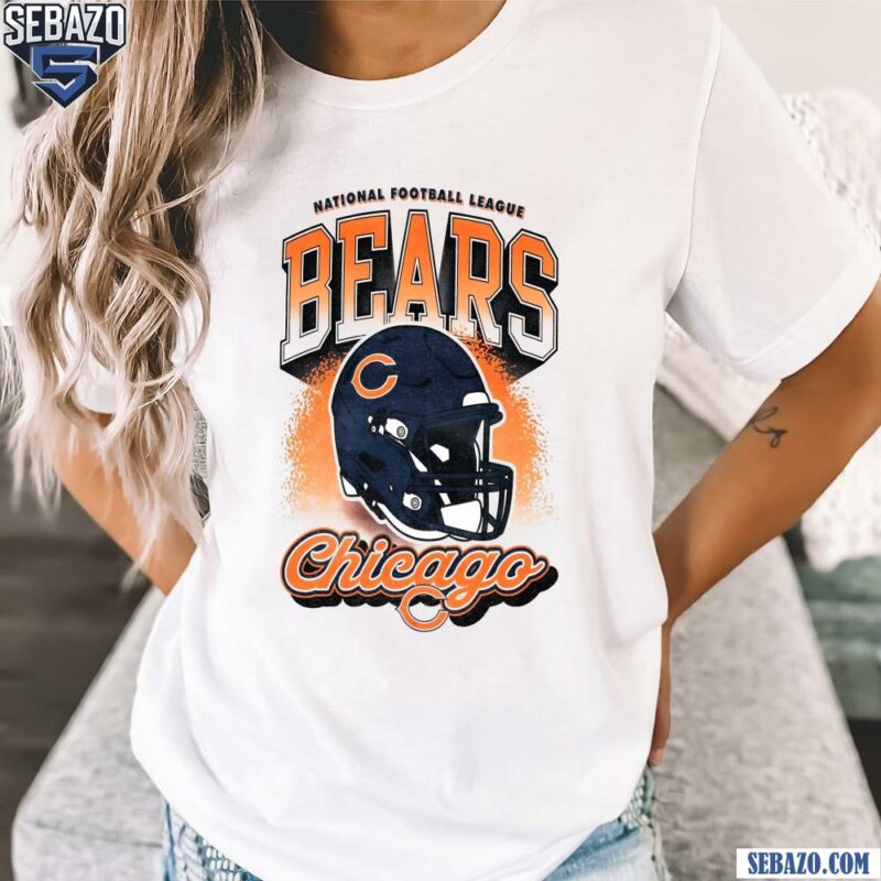 Retro Nfl Chicago Bears Football Helmet Logo Shirt t-shirt