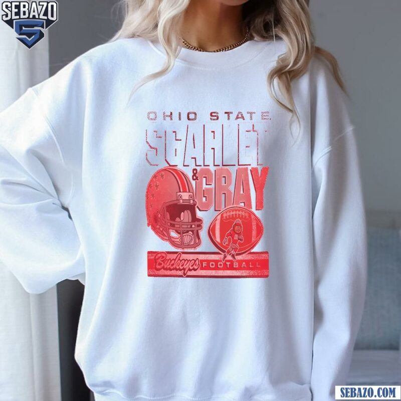 Retro Ohio State Buckeyes Football Scarlet And Gray Shirt sweatshirt