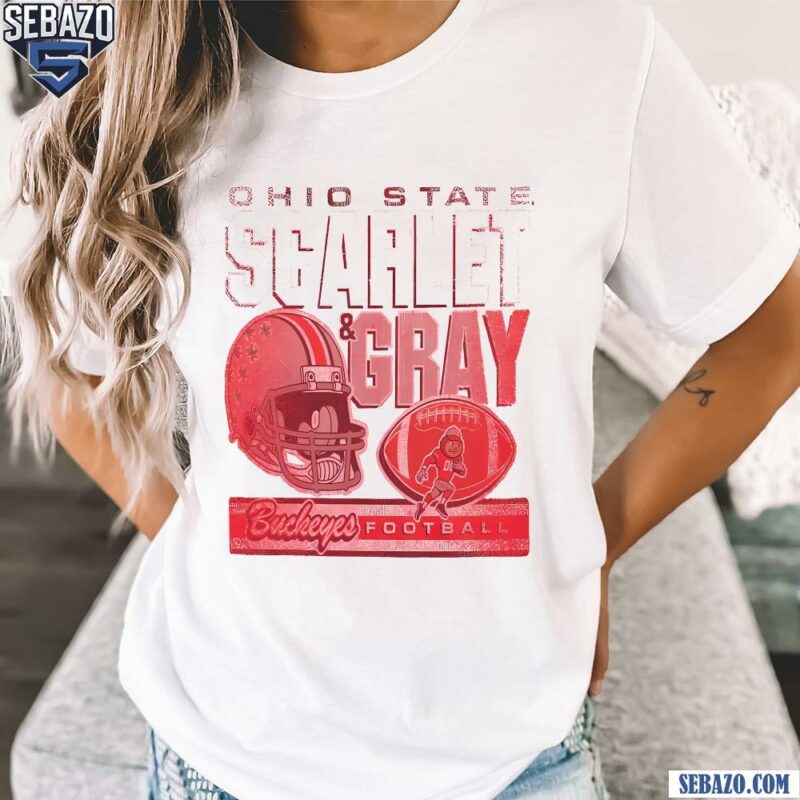 Retro Ohio State Buckeyes Football Scarlet And Gray Shirt t-shirt