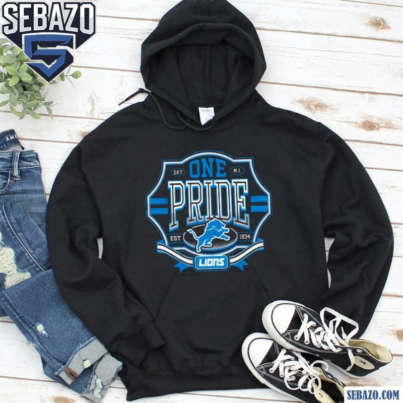 Retro One Pride Detroit Lions Est 1934 Logo Shirt hoodie