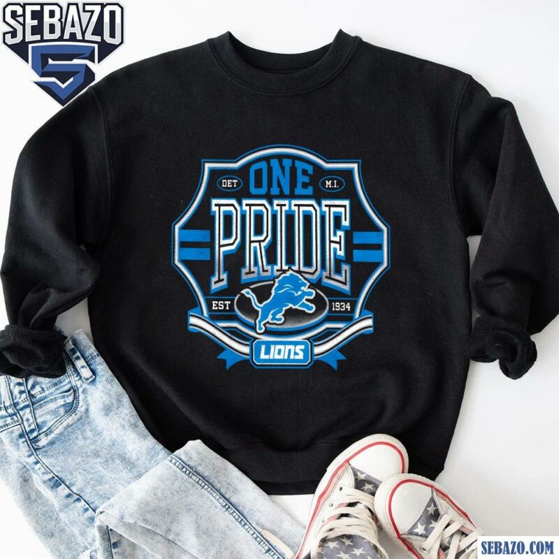 Retro One Pride Detroit Lions Est 1934 Logo Shirt sweatshirt