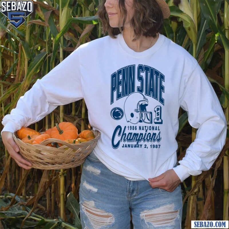 Retro Penn State 1986 National Champions January 2 1987 Shirt long sleeved