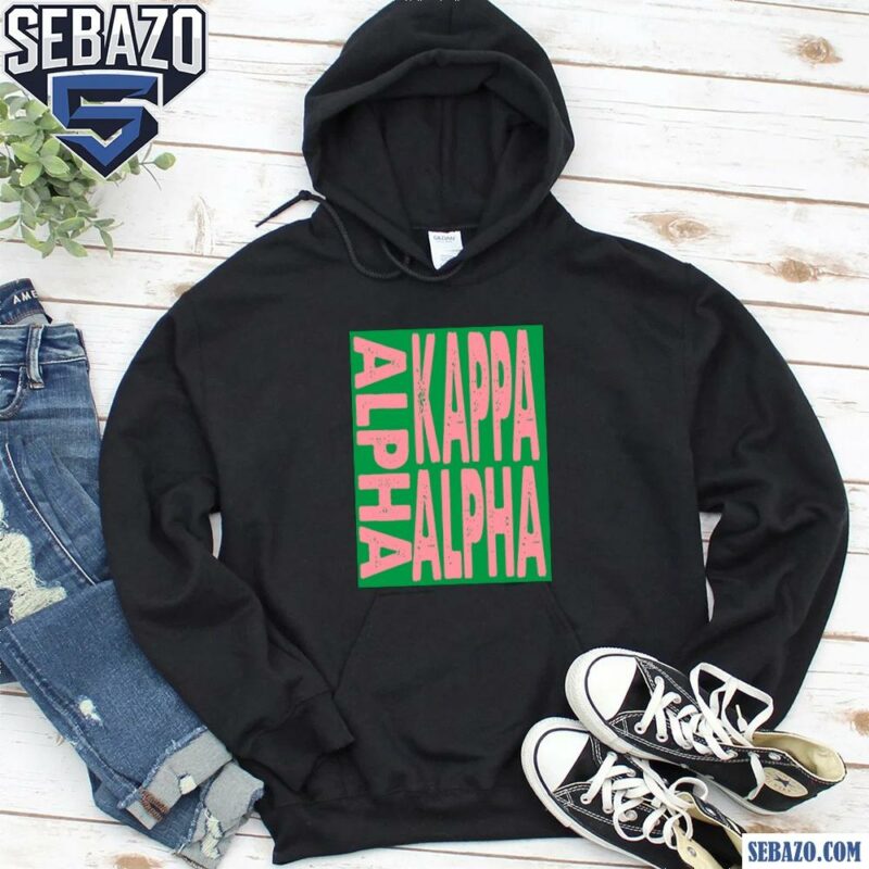 Retro Pink And Green Alpha Kappa Alpha Sorority Shirt hoodie