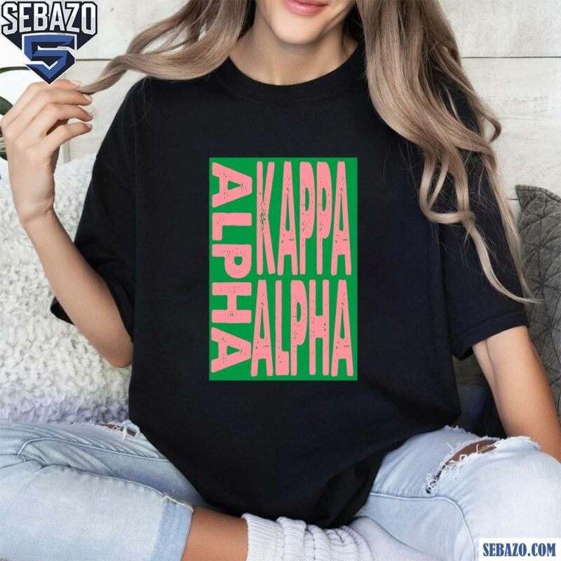 Retro Pink And Green Alpha Kappa Alpha Sorority Shirt t-shirt