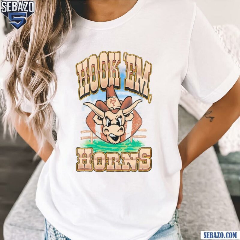 Retro Vintage Hook Em Horns Texas Football Logo Shirt t-shirt