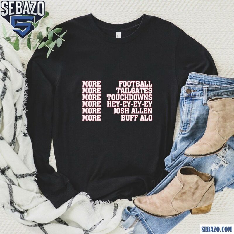 Retro Vintage More Football More Buffalo Shirt long sleeved