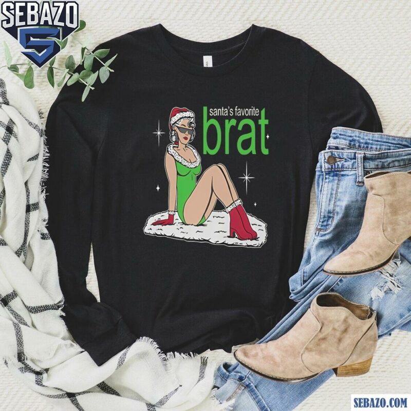 Santas Favorite Brat Funny Meme Shirt long sleeved