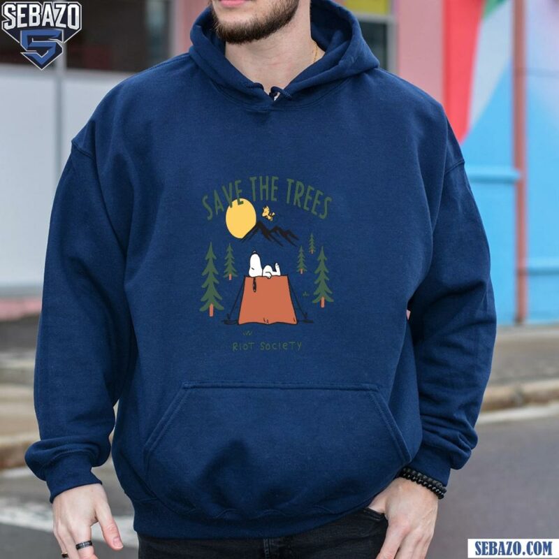 Save The Tree Riot Society Peanuts Snoopy Camping Shirt hoodie