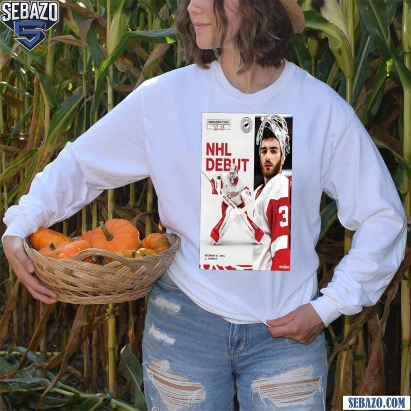 Sebastian Cossa Nhl Debut December 9 2024 Vs Buffalo Shirt long sleeved