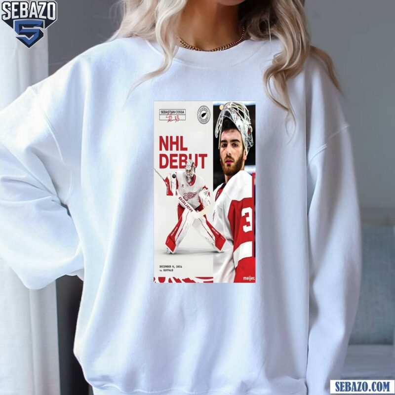 Sebastian Cossa Nhl Debut December 9 2024 Vs Buffalo Shirt sweatshirt