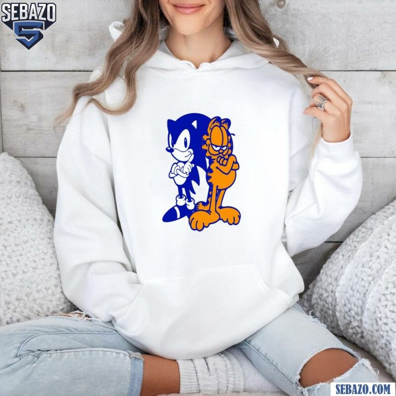 Sonfield Sonic And Garfield Shirt hoodie