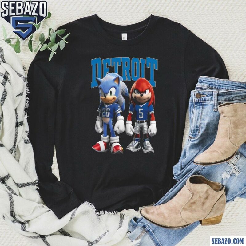 Sonic And Knuckles Gibbs And Montgomery Detroit Lions Shirt long sleeved