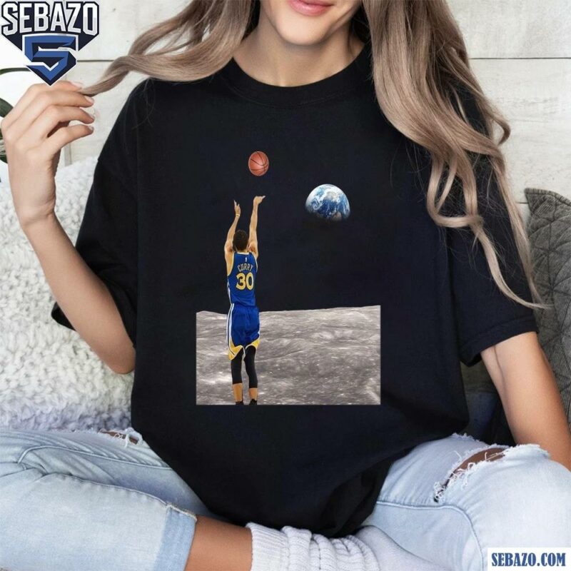 Stephen Curry Throws The Ball Into Space Shirt t-shirt