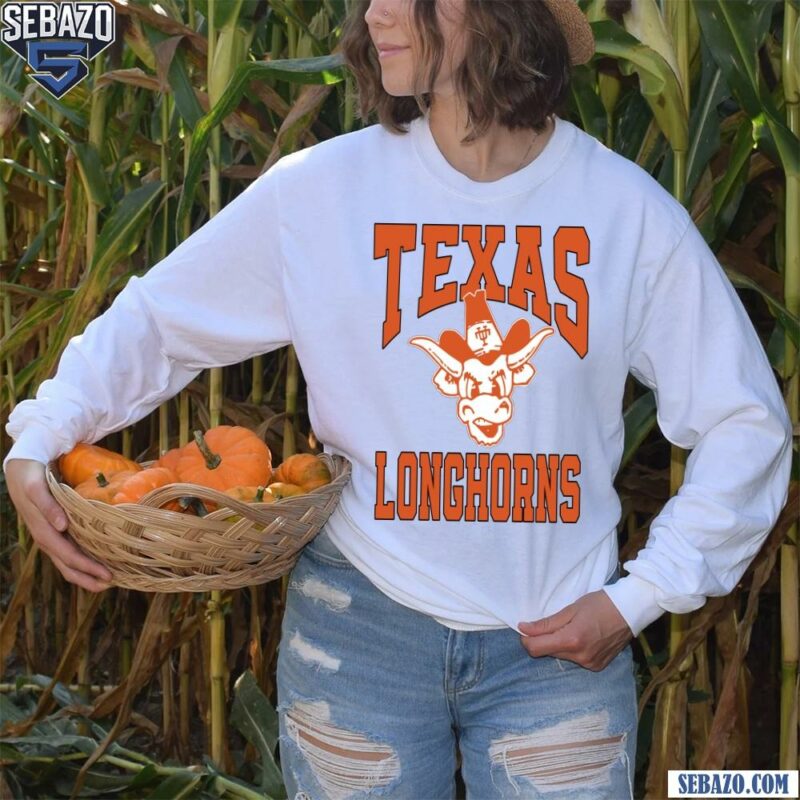 Texas Longhorns Football Vintage Logo Mascot Shirt long sleeved