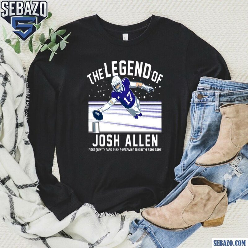 The Legend Of Josh Allen Bills Football Shirt long sleeved