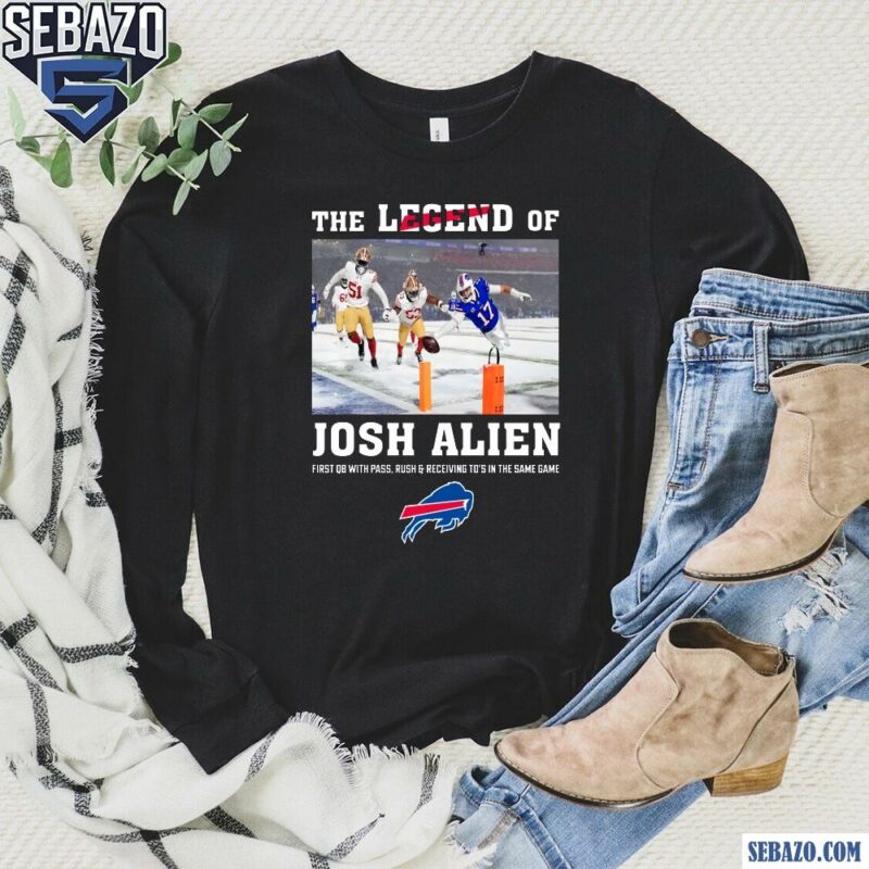 The Legend Of Josh Allen Buffalo Bills Football Shirt long sleeved