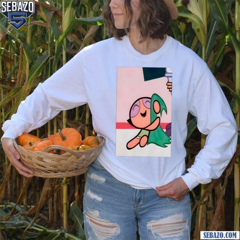 The Powerpuff Girls Buttercup Hugs The Towel Shirt long sleeved