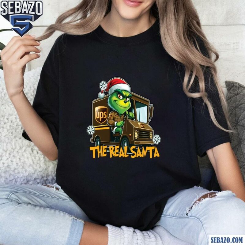 The Real Santa Funny Christmas Carrier Grinch Shirt t-shirt