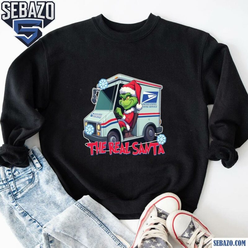 The Real Santa Funny Christmas Transporter Grinch Shirt sweatshirt