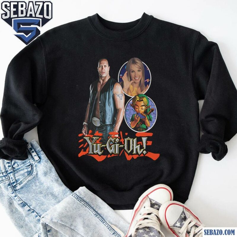 The Rock And Britney Spears Yu Gi Oh Shirt sweatshirt