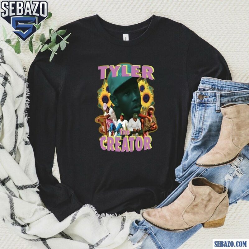 Tyler The Creator Sunflower Vintage Hiphop 90S Rapper Shirt long sleeved