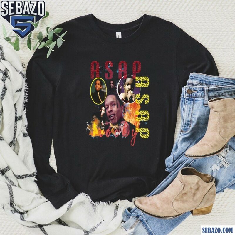 Vintage 90S Rapper Asap Rocky Shirt long sleeved