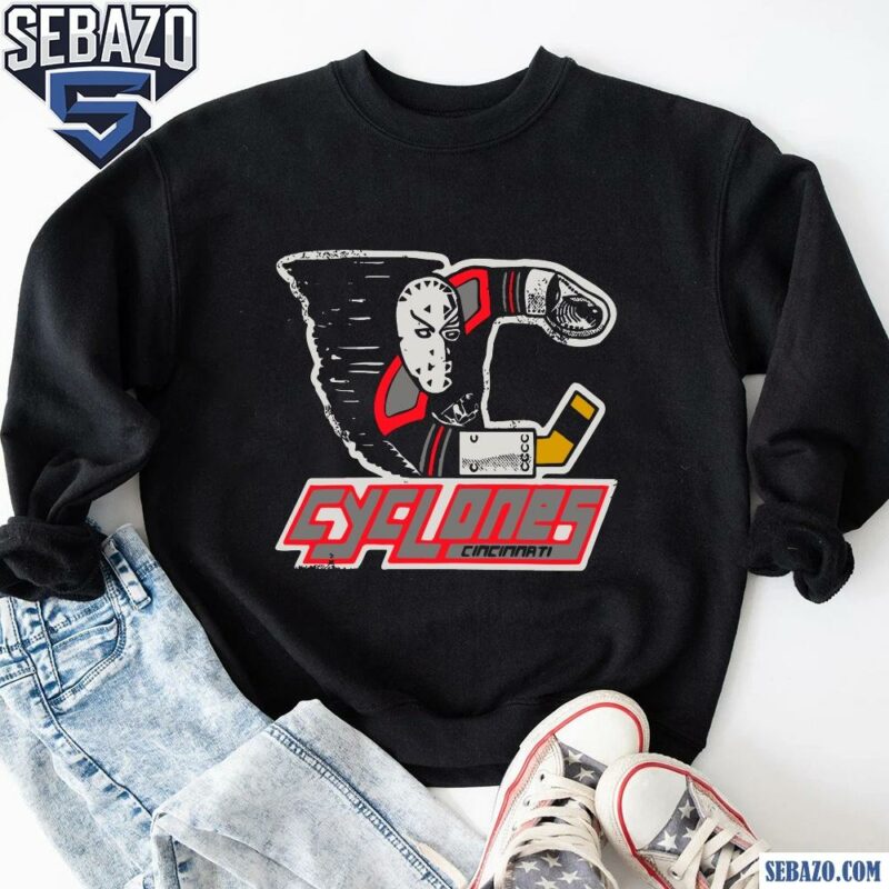 Vintage Cincinnati Cyclones Hockey Goalie Shirt sweatshirt