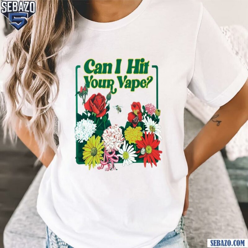 Vintage Floral Can I Hit Your Vape Shirt t-shirt