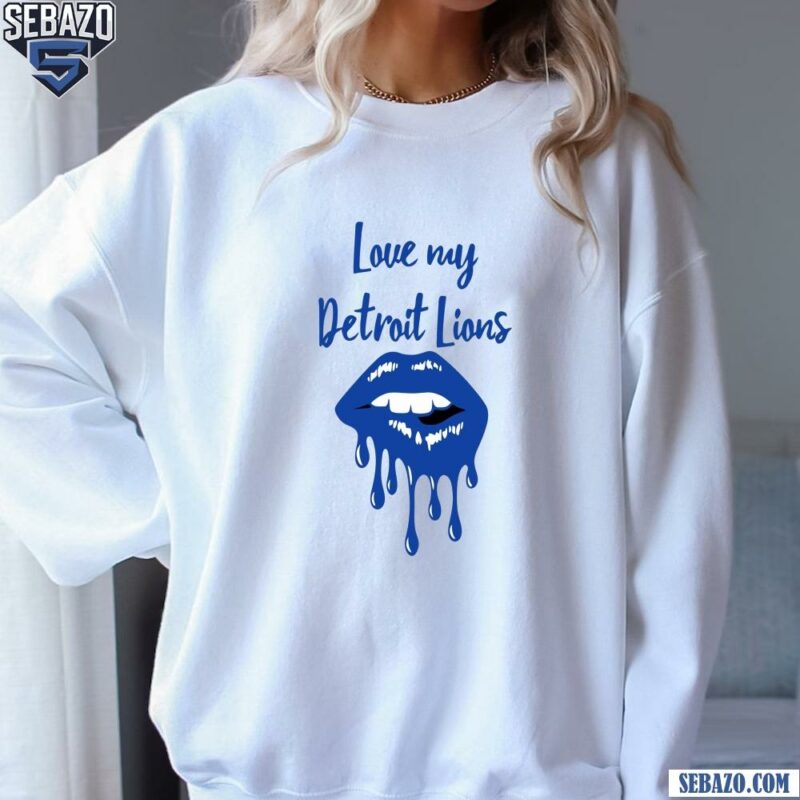 Vintage Love my Detroit Lions lip Shirt sweatshirt