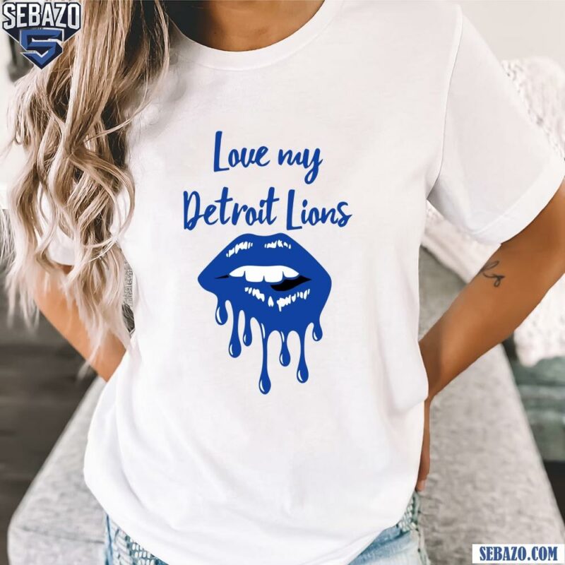 Vintage Love my Detroit Lions lip Shirt t-shirt