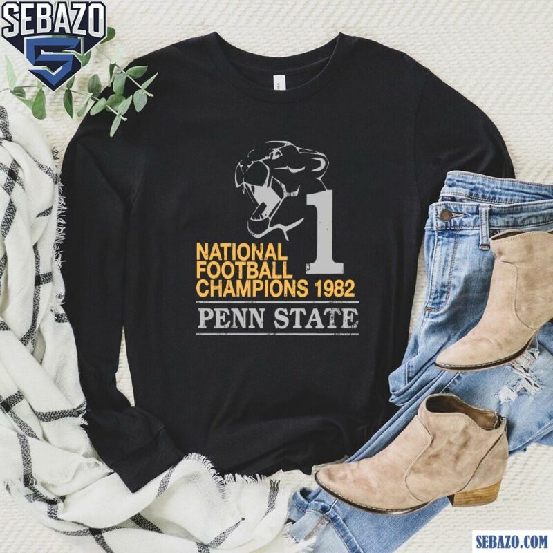 Vintage National Football Champions 1982 Penn State Shirt long sleeved