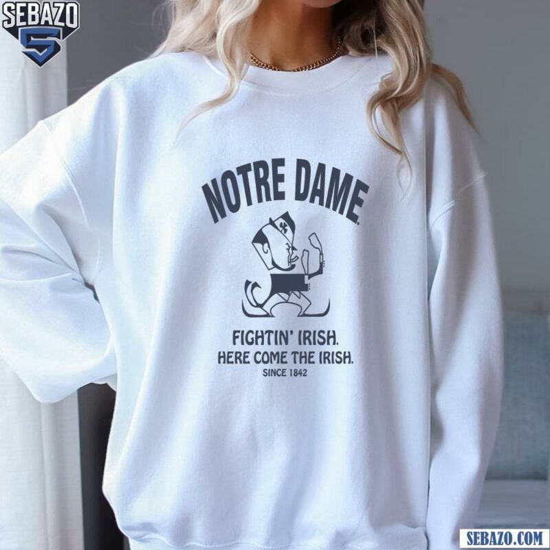 Vintage Notre Dame Fighting Irish Football Logo Mascot Shirt sweatshirt