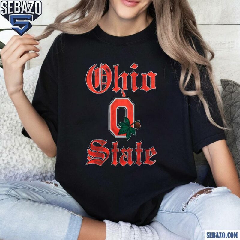 Vintage Ohio State Football Logo Leaf Shirt t-shirt