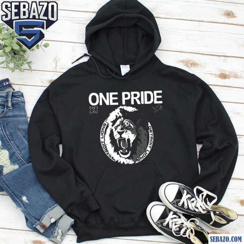 Vintage One Pride Detroit Lions Logo Mascot Shirt hoodie