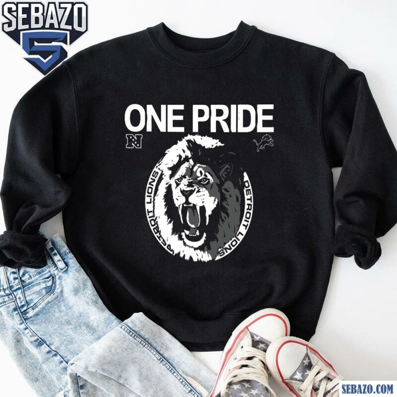 Vintage One Pride Detroit Lions Logo Mascot Shirt sweatshirt