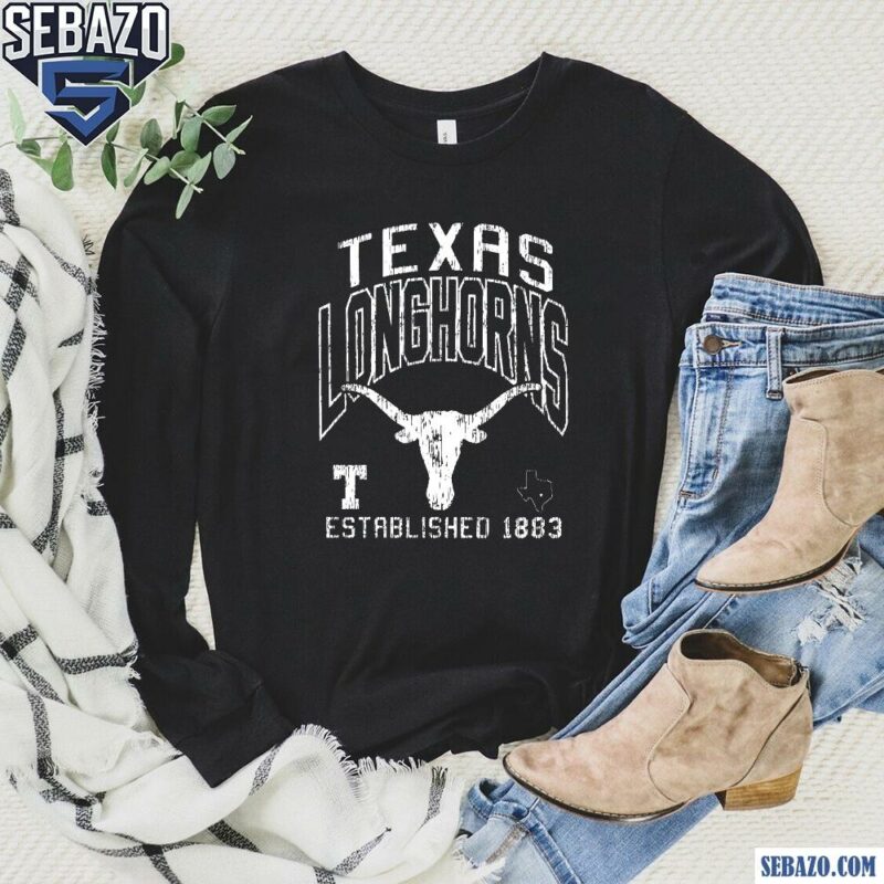 Vintage Texas Longhorns Established 1883 Football Logo Shirt long sleeved